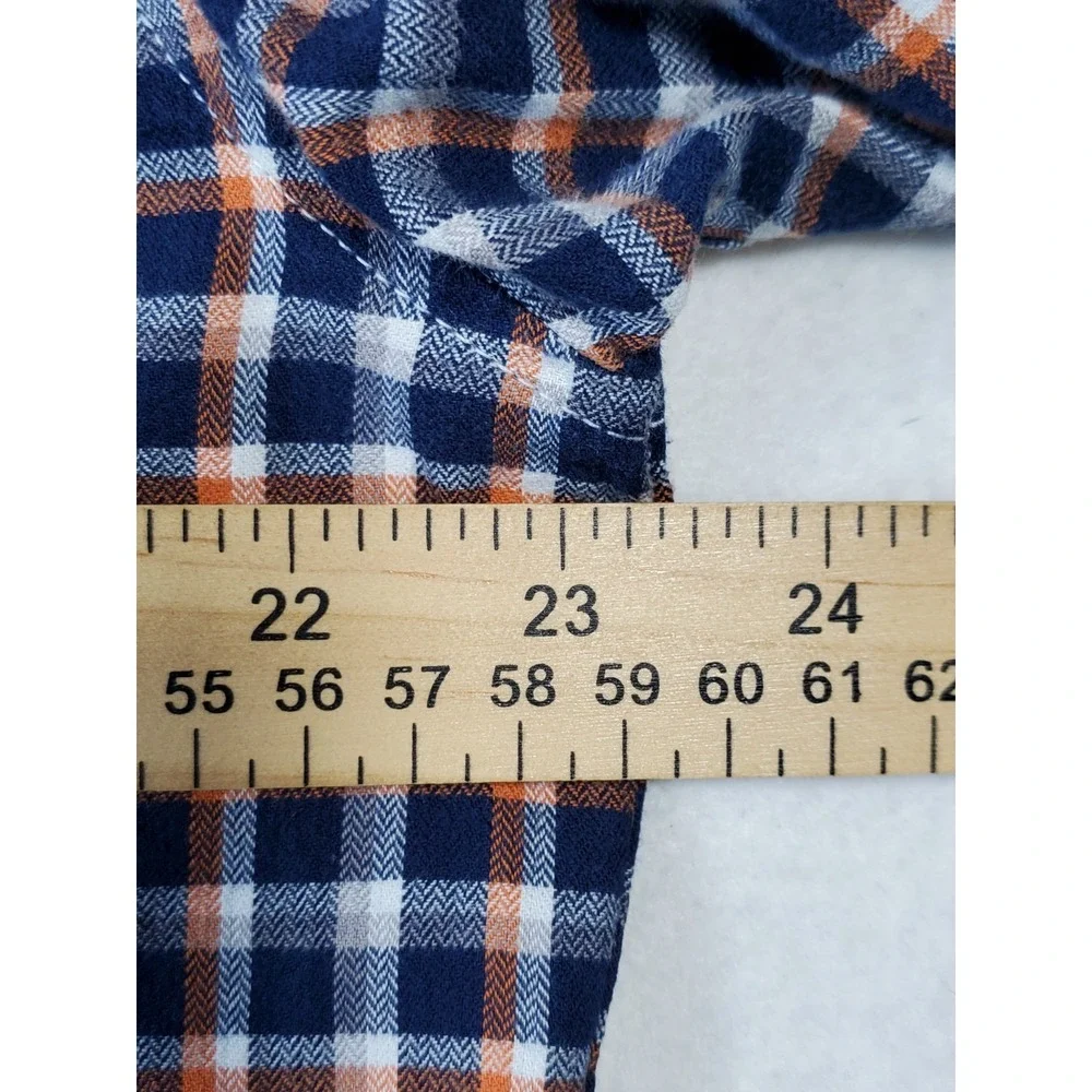 Banana Republic‎ Luxe Flannel Slim Fit Plaid Button Down Shirt Men's Large